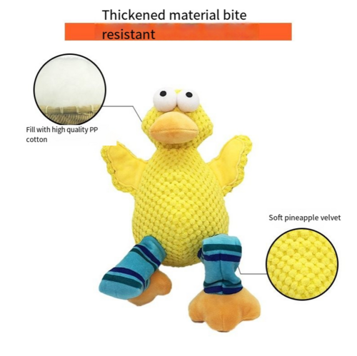 Pet Plush Toy Dog Teeth Grinding and Bite Resistant Cute Animal Voice