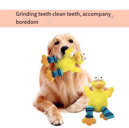 Pet Plush Toy Dog Teeth Grinding and Bite Resistant Cute Animal Voice